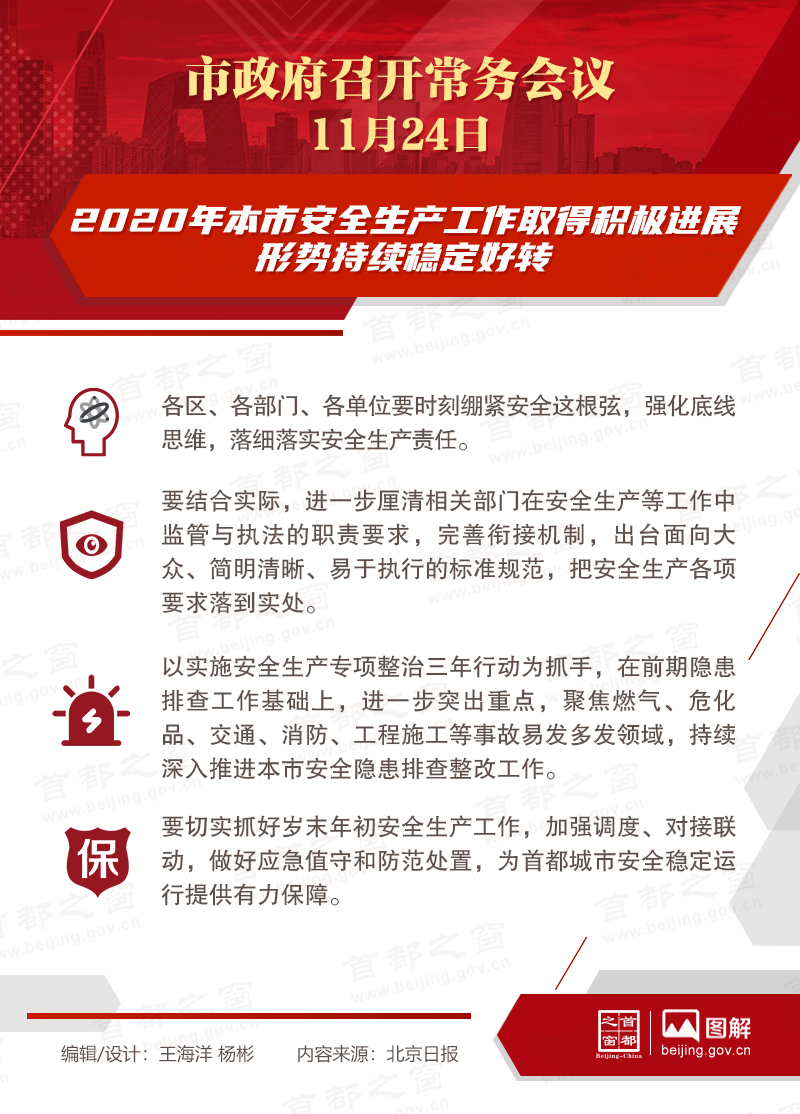 市政府常务会议：2020年本市安全生产工作取得积极进展 形势持续稳定好转